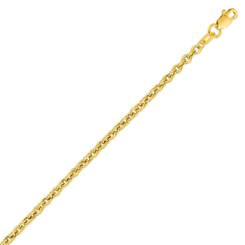 14K Solid Yellow Gold Forsantina Chain 3.1mm thick 24 Inches