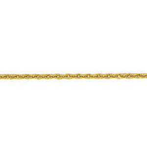 14K Solid Yellow Gold Round Cable Link Chain 1.1mm thick 16 Inches