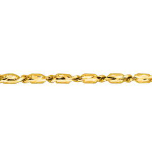 14K Solid Yellow Gold Lumina Chain Necklace 0.9mm thick 20 Inches