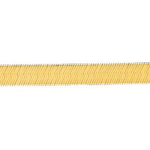 14K Solid Yellow Gold Herringbone Bracelet 5mm thick 7 Inches