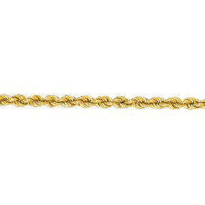 14K Solid Yellow Gold Solid Rope Chain Necklace 2mm thick 16 Inches