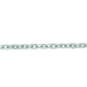 14K Solid White Gold Cable Link Chain 1.5mm thick 20 Inches
