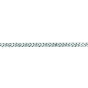 14K Solid White Gold Gourmette Chain 1mm thick 20 Inches