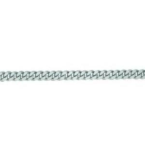 14K Solid White Gold Gourmette Chain 1.5mm thick 16 Inches