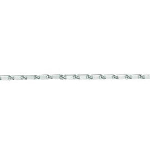 14K Solid White Gold Lumina Chain Necklace 1mm thick 18 Inches