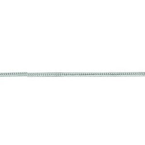 14K Solid White Gold Round Snake Chain 1mm thick 16 Inches