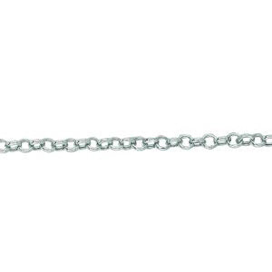14K Solid White Gold Rolo Chain 1.85mm thick 18 Inches