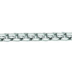 14K Solid White Gold Round Box Chain 2.1mm thick 16 Inches