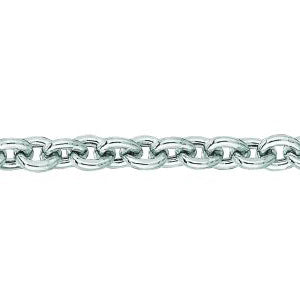 14K Solid White Gold Forsantina Chain 3.1mm thick 20 Inches