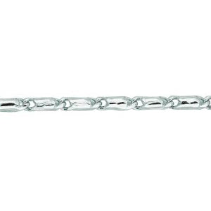 14K Solid White Gold Lumina Chain Necklace 0.9mm thick 16 Inches