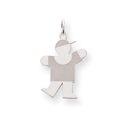 Sterling Silver Kiss Kid Charm