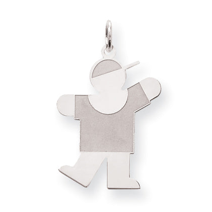 Sterling Silver Kiss Kid Charm