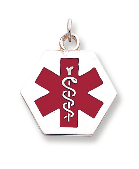 Sterling Silver Medical Jewelry Pendant