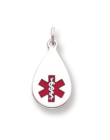 Sterling Silver Medical Jewelry Pendant