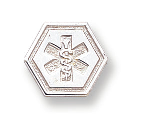Sterling Silver Non-enameled Attachable Emblem Medical Charm