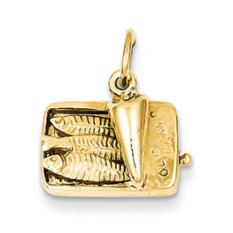 14K Gold Sardine Can Charm