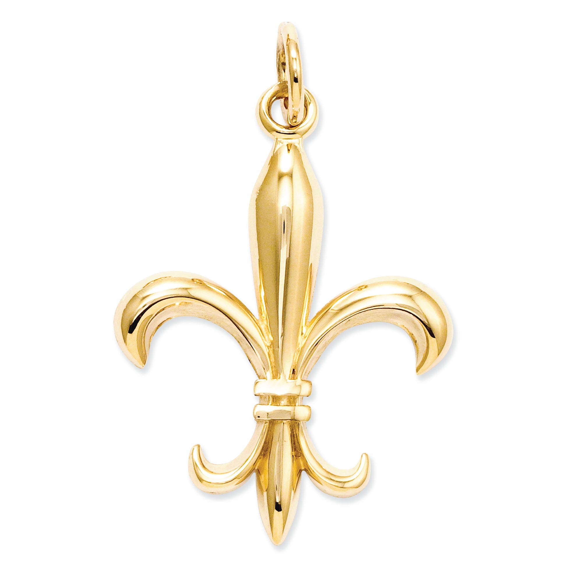 14K Gold Fleur De Lis Charm