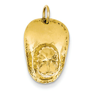 14K Gold 3-D Large Fireman's Hat Charm