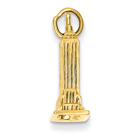 14K Gold Empire Building Charm