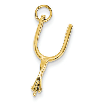 14K Gold Moveable Spur Charm
