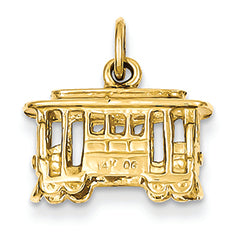 14K Gold Cable Car Charm