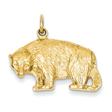 14K Gold Bear Charm