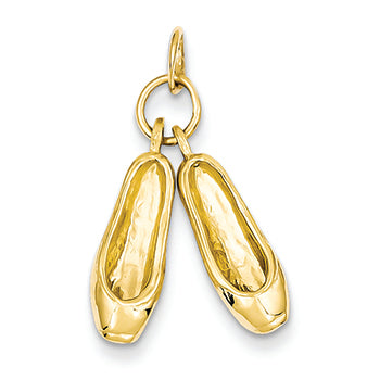 14K Gold Ballet Slippers Charm