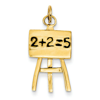 14K Gold Blackboard & Easel Charm