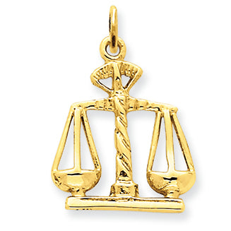 14K Gold Scales Of Justice Charm