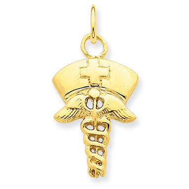 14K Gold Nurse Symbol Charm