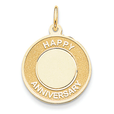 14K Gold Happy Anniversary Charm