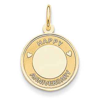 14K Gold Happy Anniversary Charm