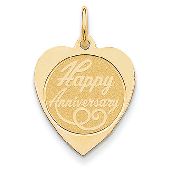 14K Gold Happy Anniversary Charm