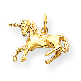 14K Gold Unicorn Charm