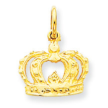 14K Gold Crown Charm