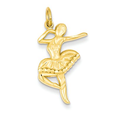 14K Gold Ballerina Charm