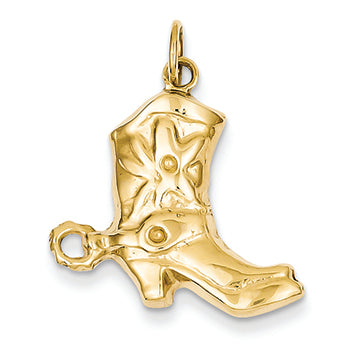 14K Gold Boot Charm
