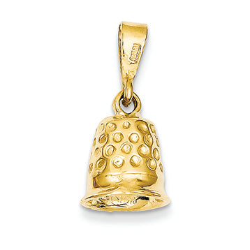 14K Gold Thimble Charm