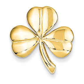 14K Gold Shamrock Chain Slide