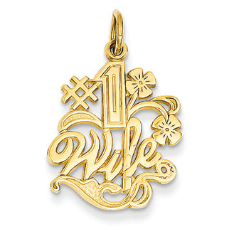 14K Gold #1 Wife Charm