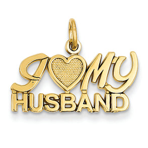 14K Gold I (Heart) My Husband Charm
