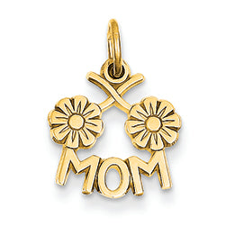 14K Gold Mom Charm