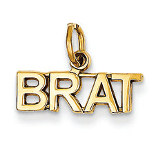 14K Gold Polished Brat Charm