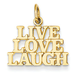14K Gold Talking - Live Love Laugh Charm