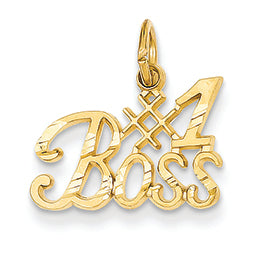 14K Gold #1 Boss Charm