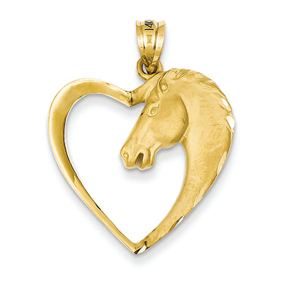 14K Gold Horse Pendant