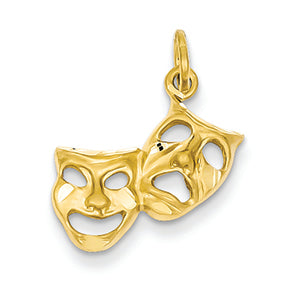 14K Gold Comedy/Tragedy Charm