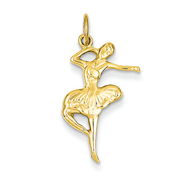 14K Gold Ballet Dancer Charm