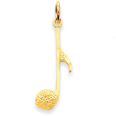 14K Gold Musical Note Charm