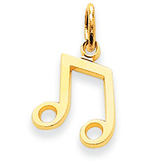 14K Gold Musical Note Charm